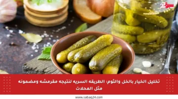 تخليل الخيار بالخل والثوم: الطريقة السرية لنتيجة مقرمشة ومضمونة مثل المحلات
